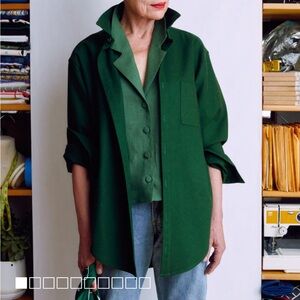 Naomi Nomi Merino Shirt in Exacting Green